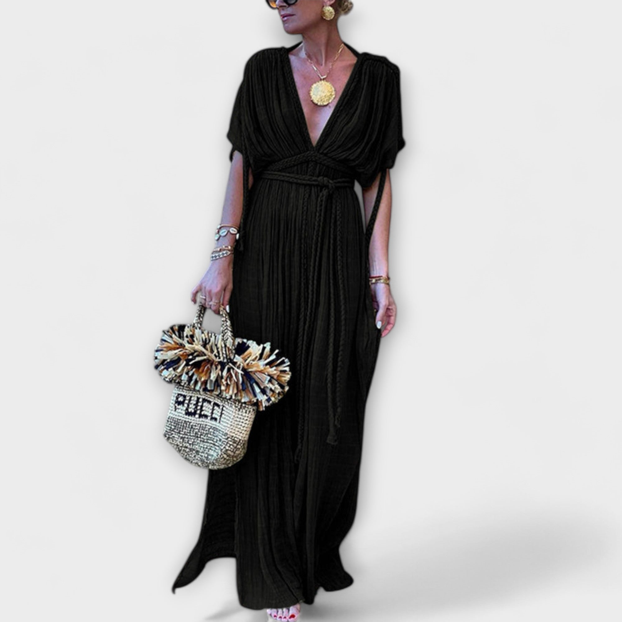 Vestido Maxikimono Estilo Grego