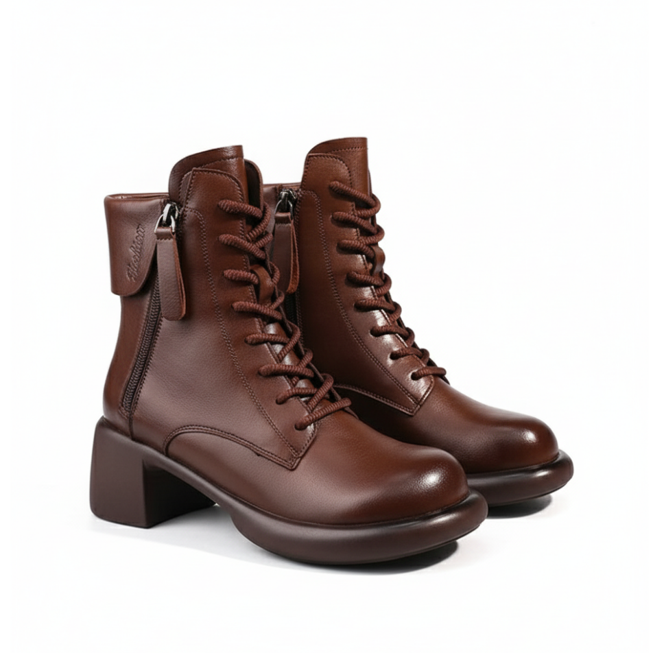 Dora – Botas retro forradas com pelo interior