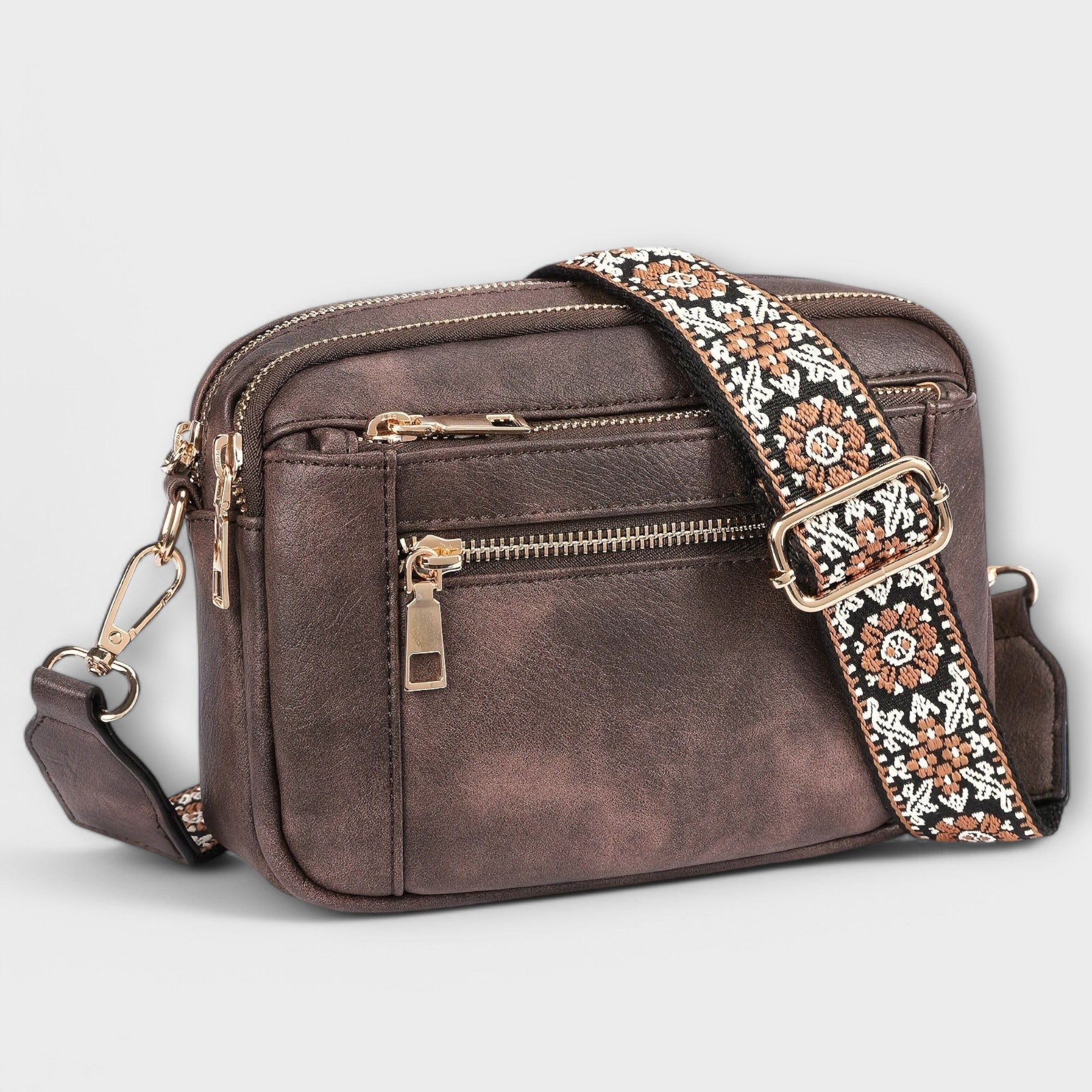 Eline - Bolsa transversal de couro vegano