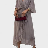Monica - Vestido midi em chiffon