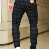 Calças Slim-Fit em Xadrez Flavio Santoro