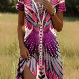 Linnea – Vestido Fashion com Mangas Curtas