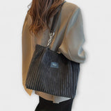 Eline - Bolsa de Ombro em Cordão Macio