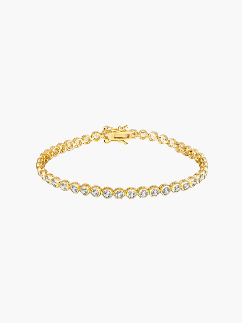 Pulseira de Tênis com Bezel Alba
