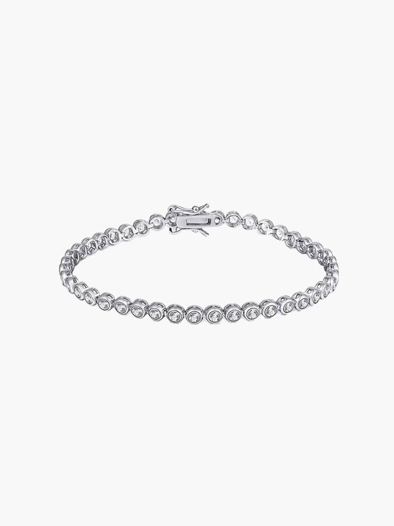 Pulseira de Tênis com Bezel Alba