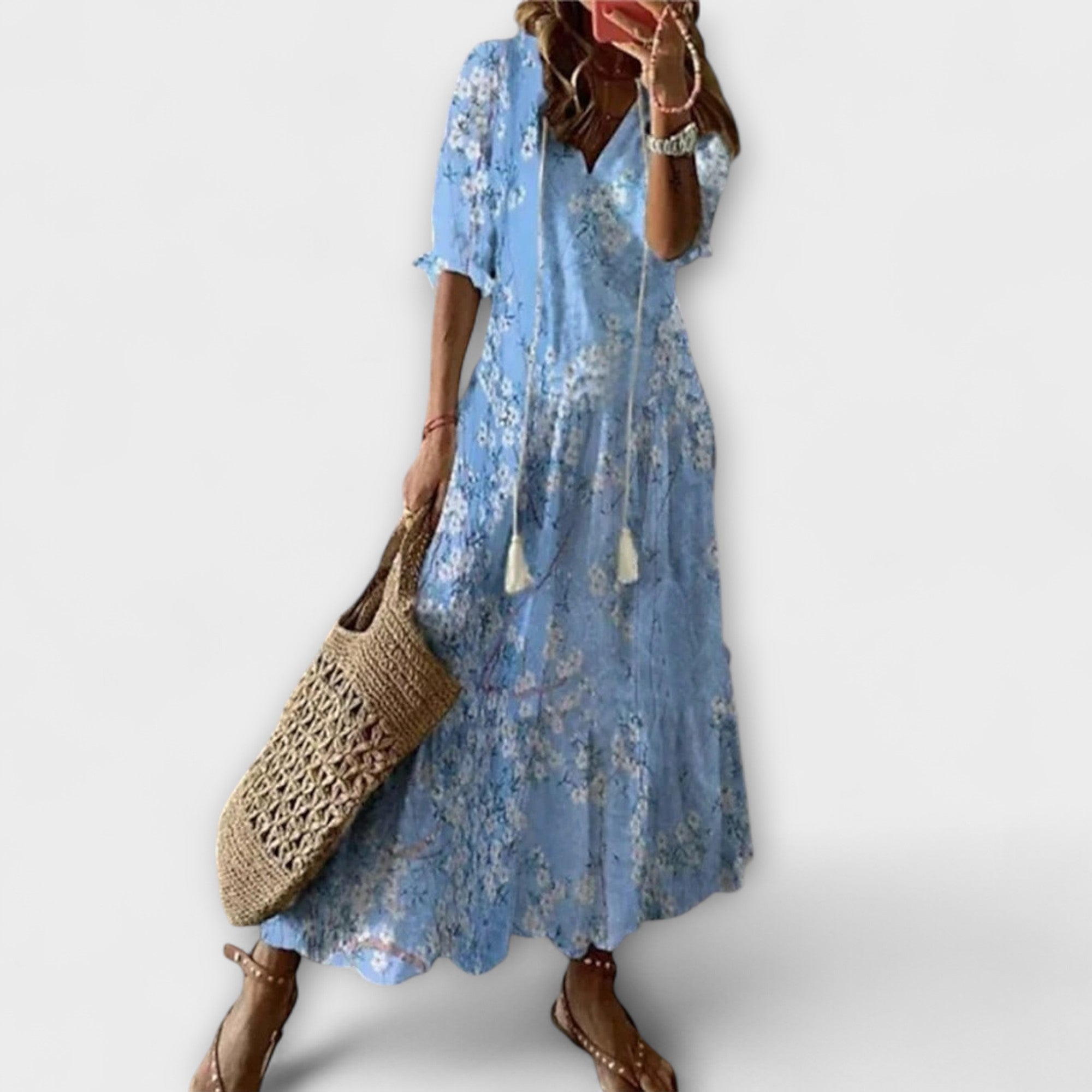 Anna – Vestido Boêmio de Verão com Silhueta Fluida