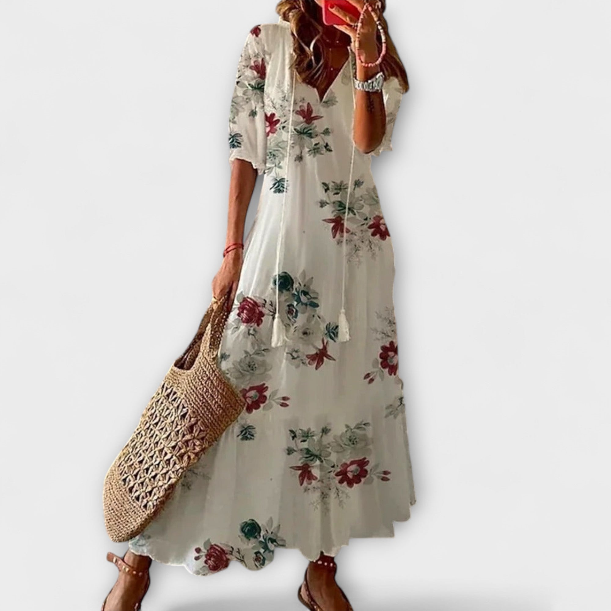 Anna – Vestido Boêmio de Verão com Silhueta Fluida