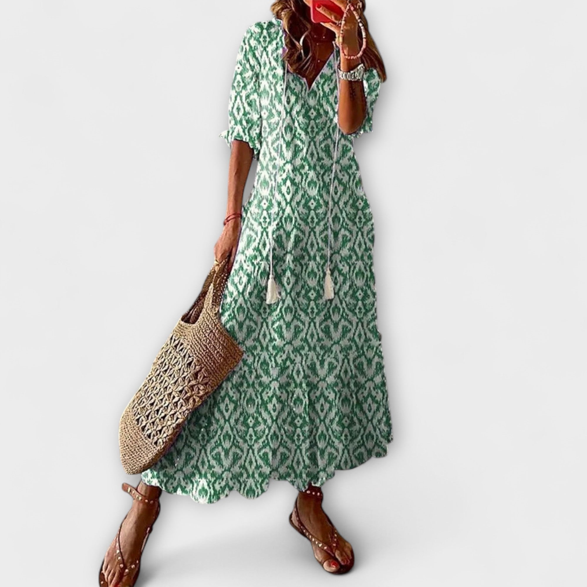 Anna – Vestido Boêmio de Verão com Silhueta Fluida