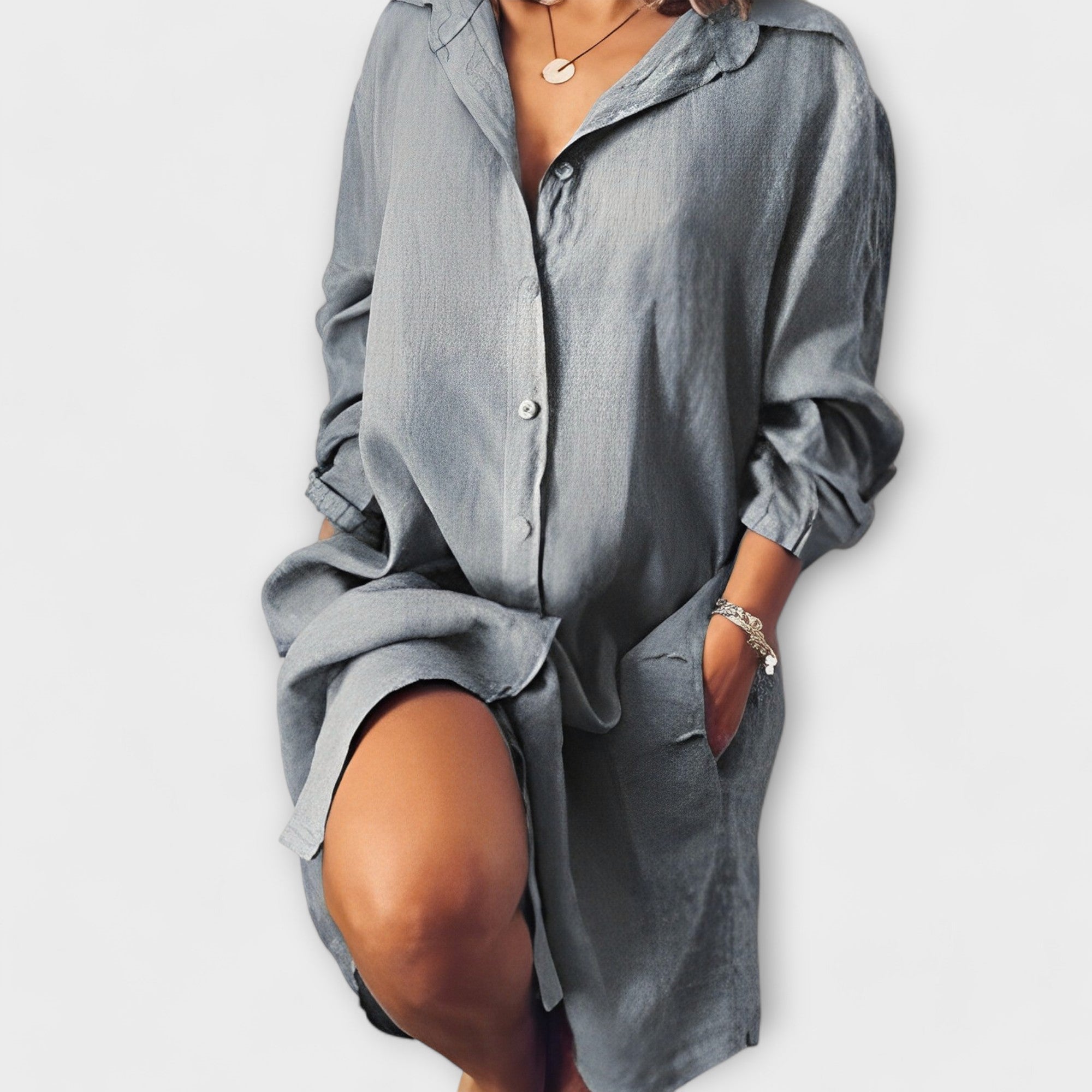 Blusa de linho casual para uso diário