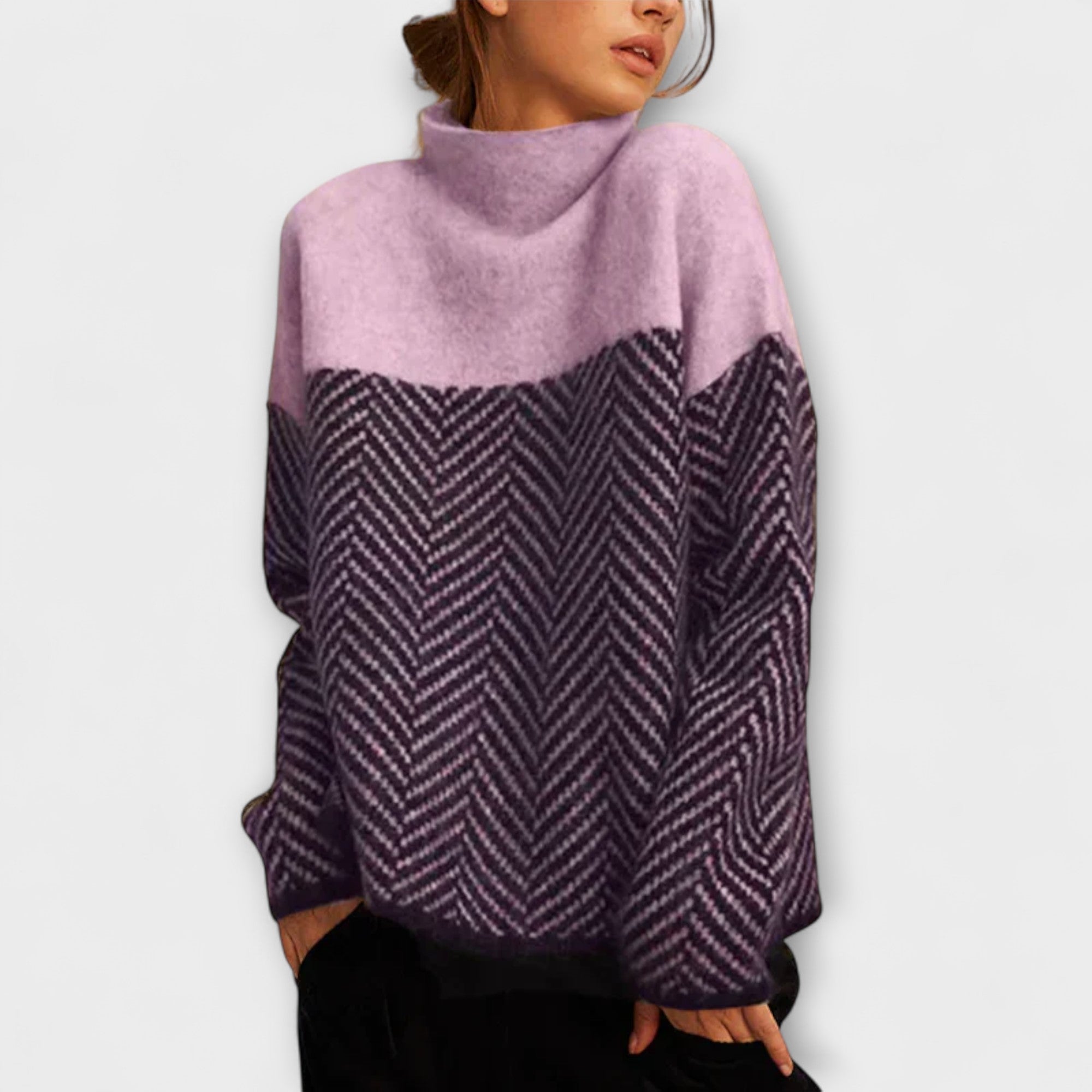Camisola Brielle em Malha e Padrão Atemporal