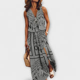 Ivani - Elegante vestido maxi estampado para mulheres