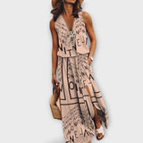 Ivani - Elegante vestido maxi estampado para mulheres