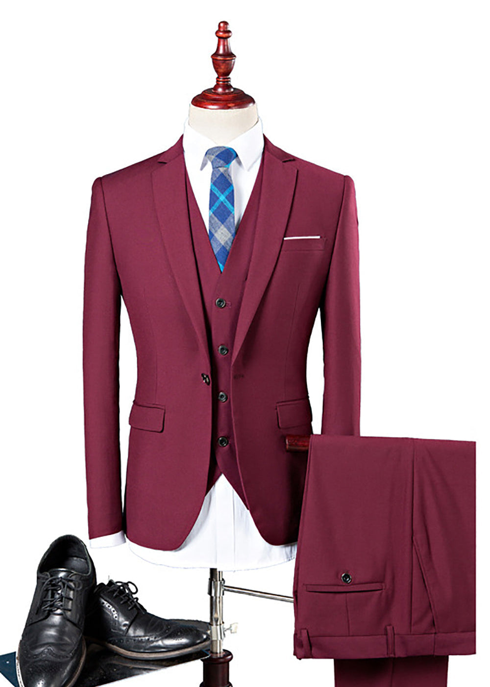 Terno Casual de 3 Peças Slim Fit -Elegance