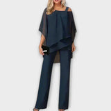 Conjunto de chiffon para a noite