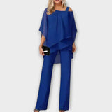 Conjunto de chiffon para a noite
