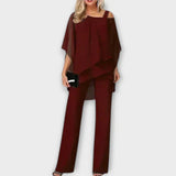 Conjunto de chiffon para a noite