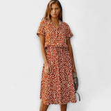 Florine - Vestido Midi com Corte Elegante