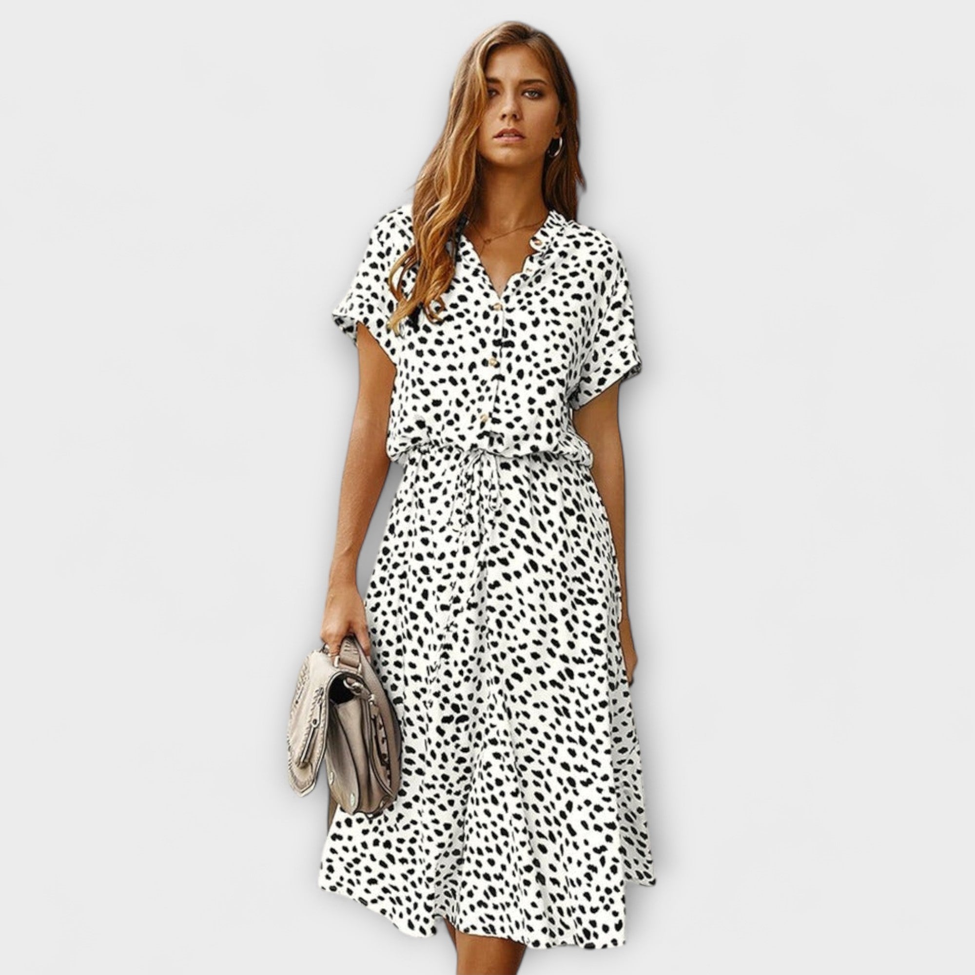 Florine - Vestido Midi com Corte Elegante