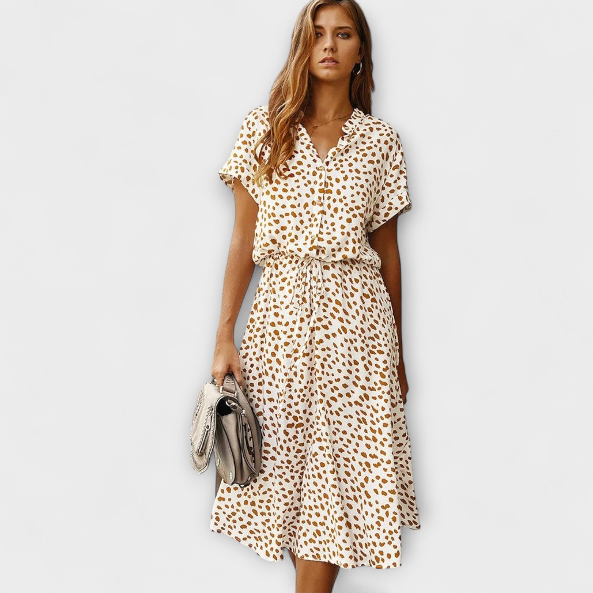 Florine - Vestido Midi com Corte Elegante