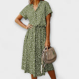Florine - Vestido Midi com Corte Elegante