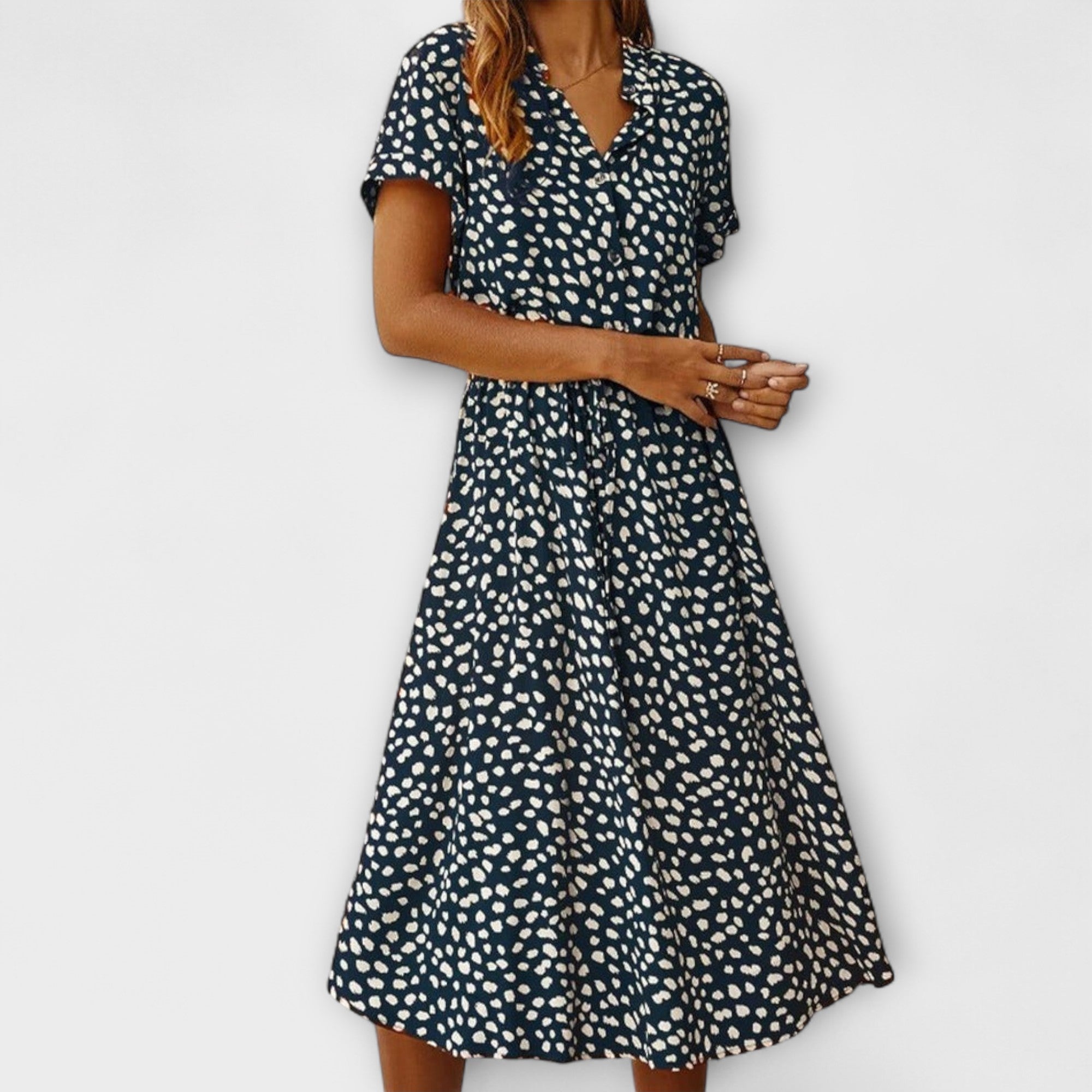Florine - Vestido Midi com Corte Elegante