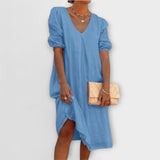 Vestido de verão elegante com detalhes de crochê