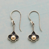 Brincos de Prata Bohemian Klaver Pearls