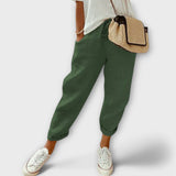 Calça de linho moderna e casual