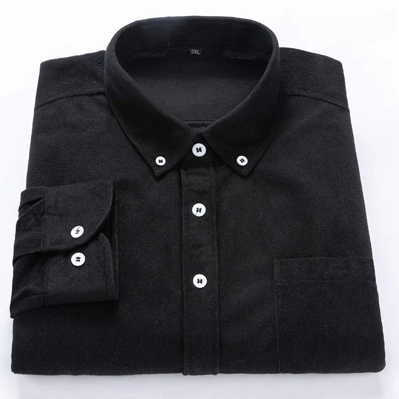 Camisa de Botão em Veludo Cotelê Andrea Boscoli