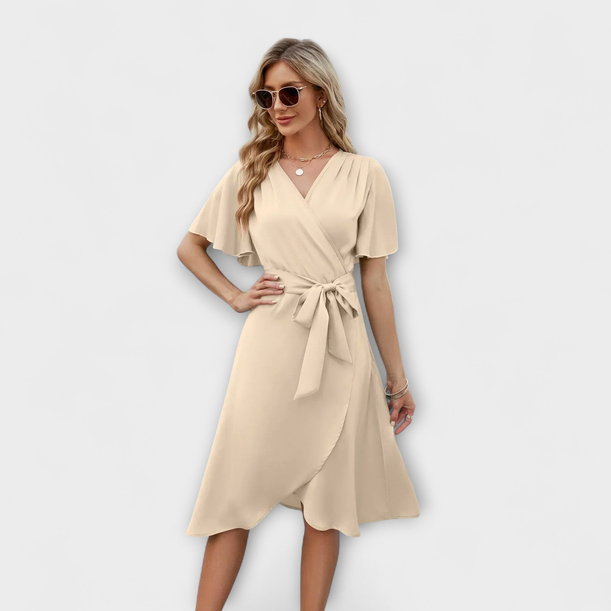 Delphine - Vestido de Verão com Decote em V para Mulheres