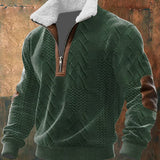 Kaspar – Pullover de malha de alta qualidade com gola alta forrada