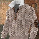 Marco – Pullover de malha de alta qualidade com gola alta forrada