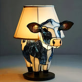 Luminária vitral MooLight em forma de vaca