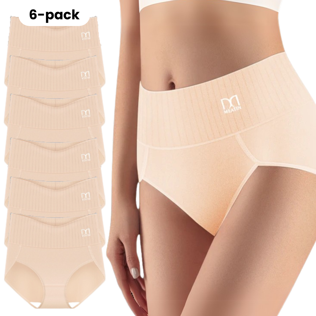 Shaplex – Pack de 6 Calcinhas Altas e Confortáveis com Suporte para a Barriga