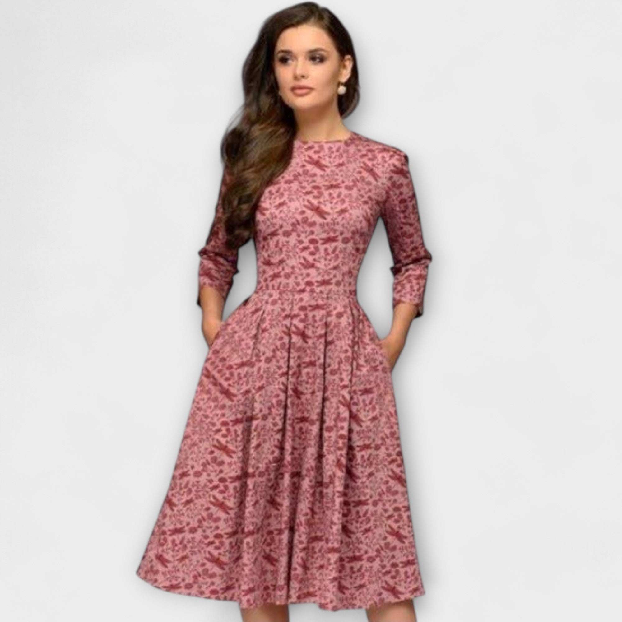 Vestido elegante na altura do joelho