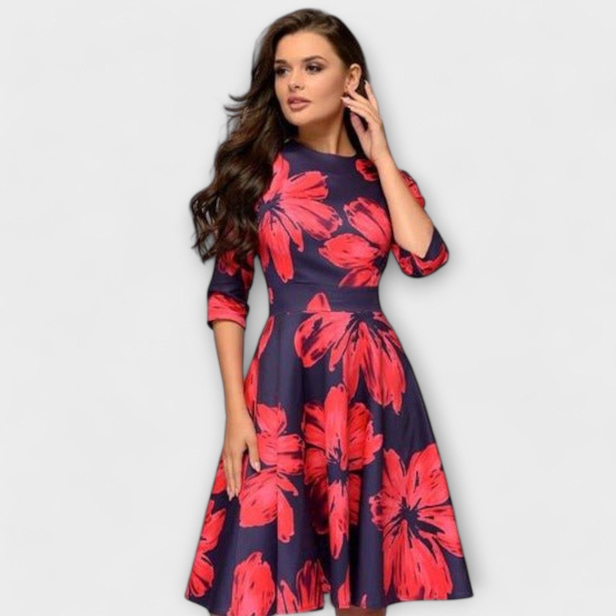 Vestido elegante na altura do joelho