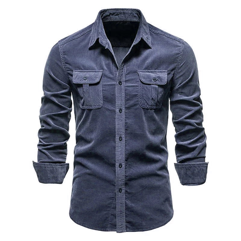 Camisa de Botão em Corduroy para Homens Divito