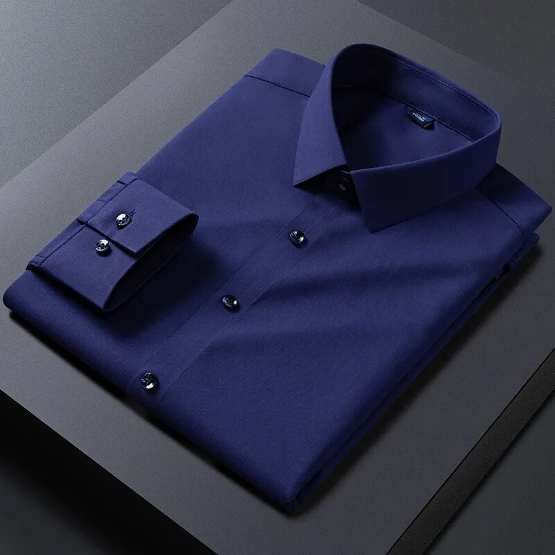 Camisa Stretch de Manga Longa com Botões