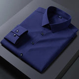 Camisa Stretch de Manga Longa com Botões