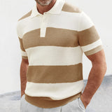Polo estilo tricotado às Riscas  Italia