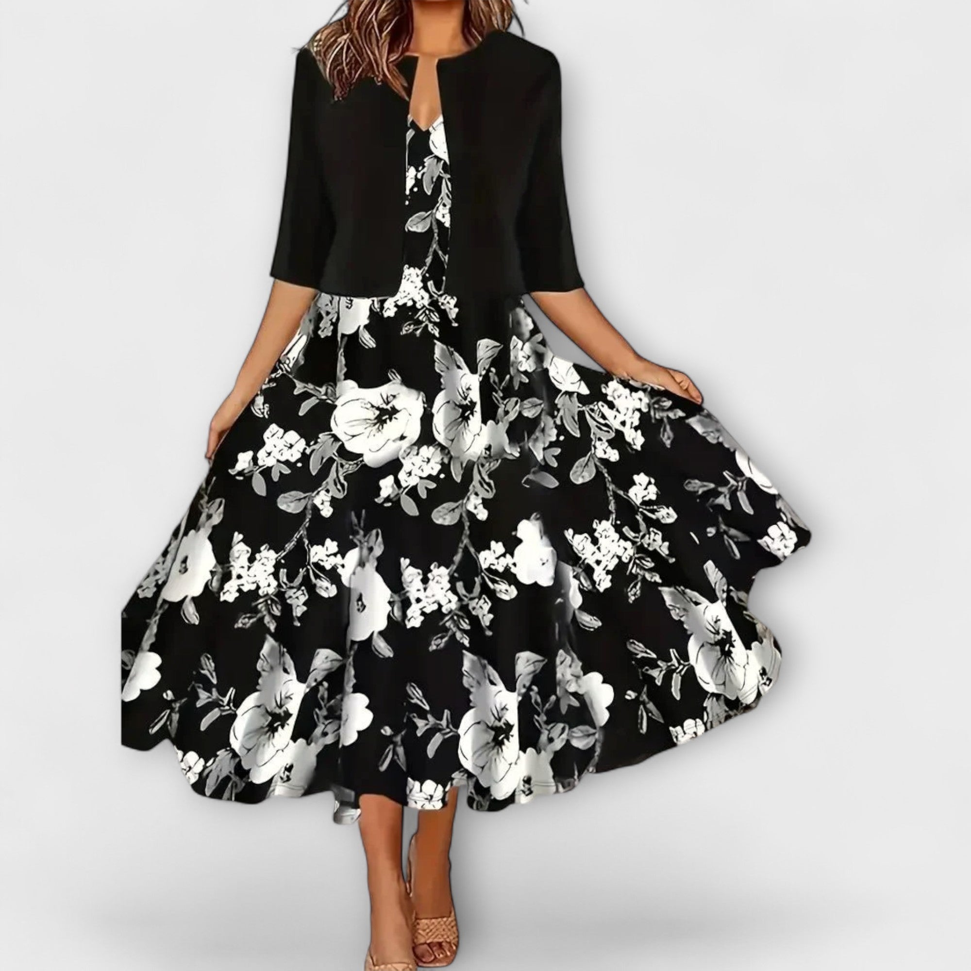 Vestido Midi Feminino com Blazer