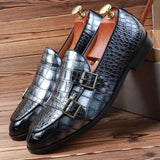Mocassins de Couro Genuíno Pelle-Alligatore