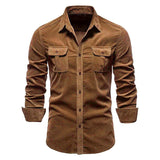 Camisa de Botão em Corduroy para Homens Divito