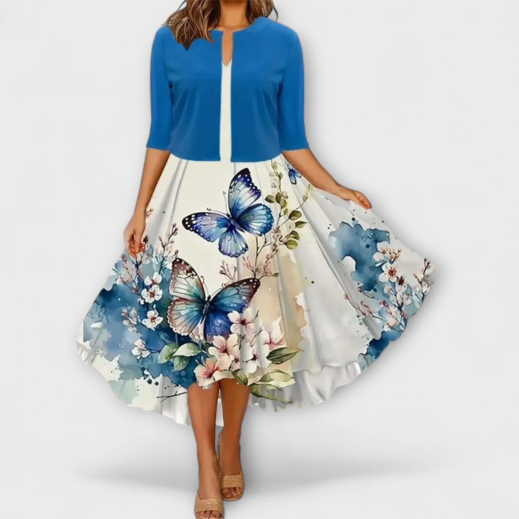 Vestido Midi Feminino com Blazer