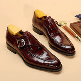 Sapatos Monk Strap de Couro Levine Eyck
