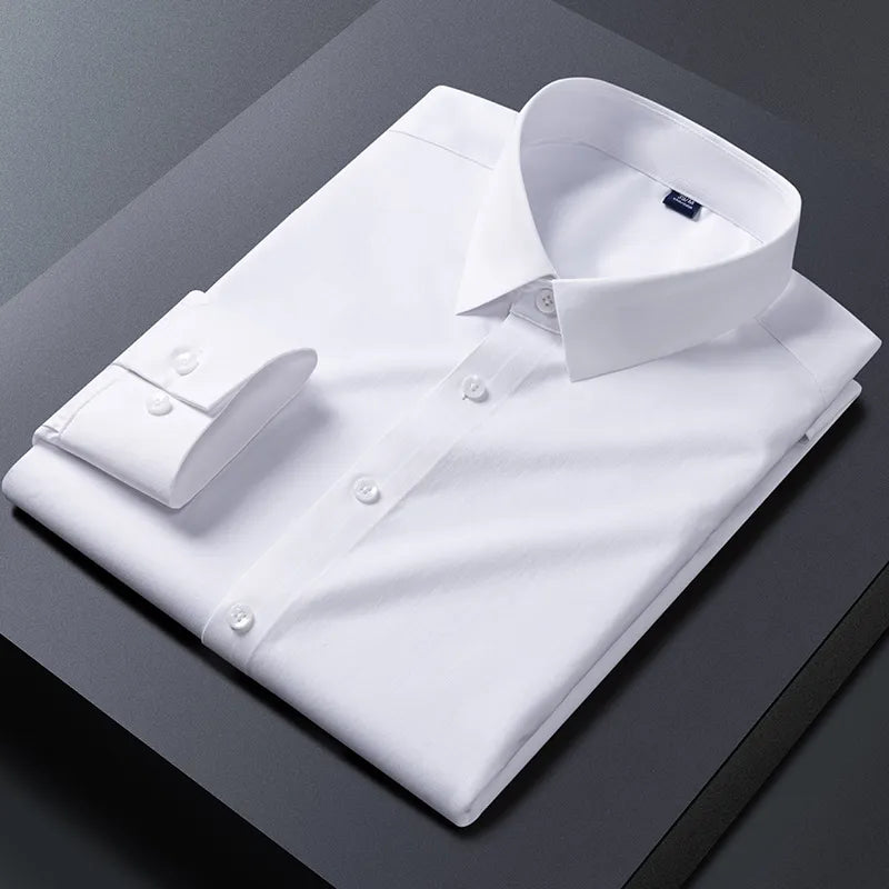 Camisa Stretch de Manga Longa com Botões