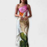 De Sapphire - Elegante Vestido Maxi Patchwork