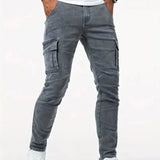 Calça Cargo Belmont de Sarja Denim