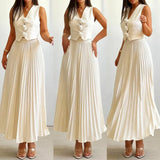 Beyza - Conjunto Elegante De Duas Peças Sem Mangas