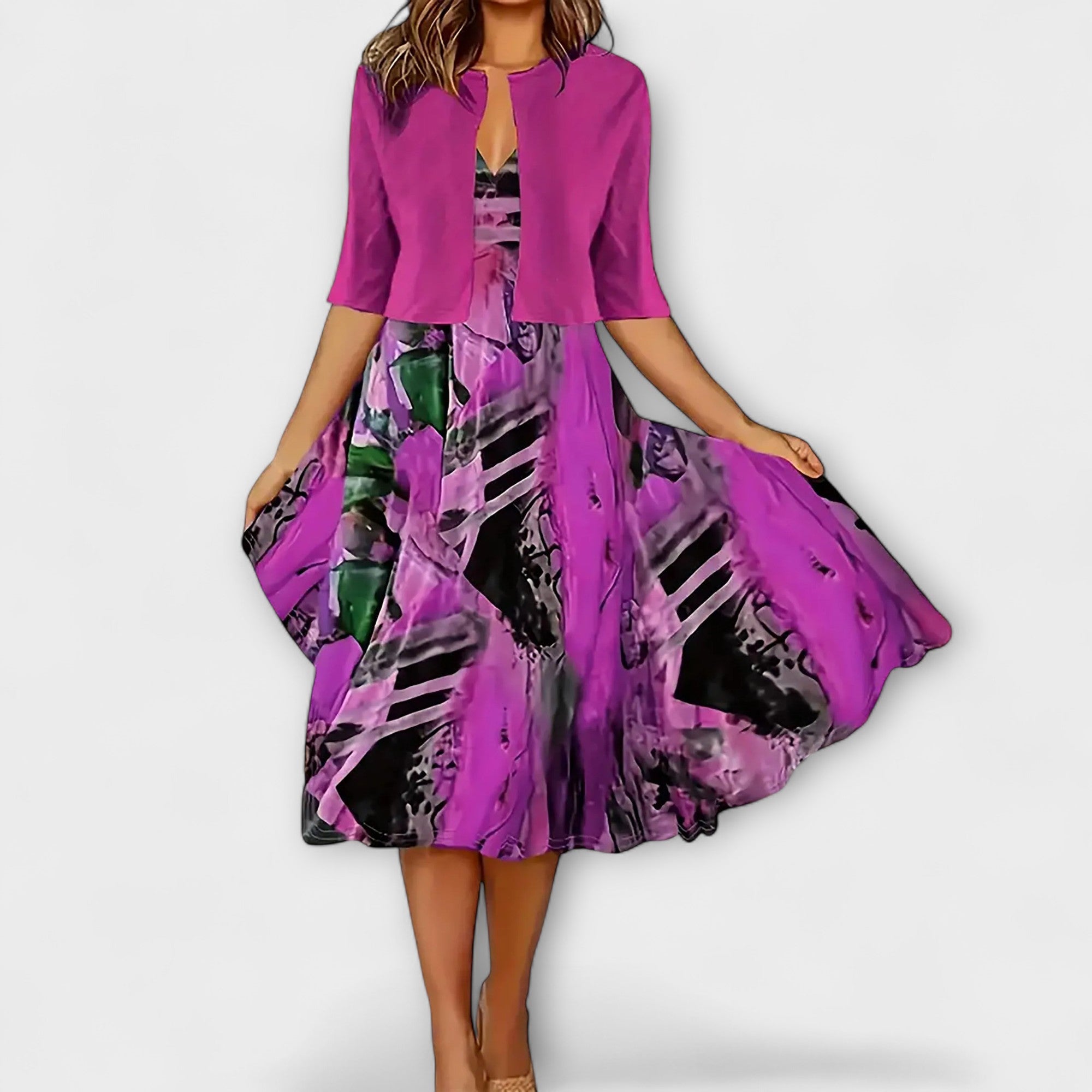 Vestido Midi Feminino com Blazer